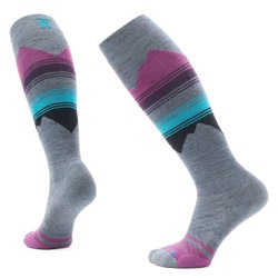 Smartwool Ski Targeted Cushion Pattern OTC Sock Women's in Pewter Blue